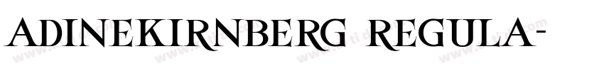 adinekirnberg regula字体转换